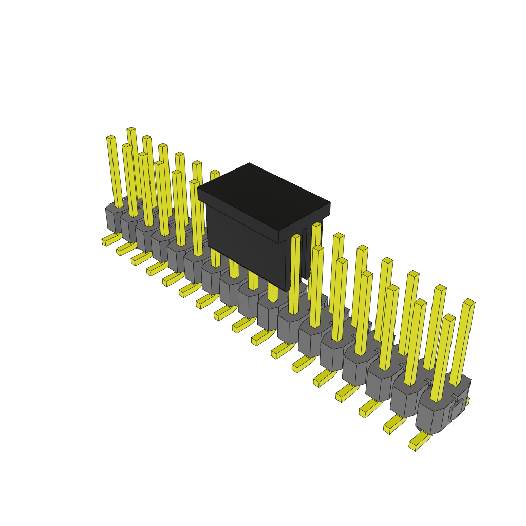 All Parts Connectors rugged connector TSM-117-02-L-DV-A-P-TR by Samtec