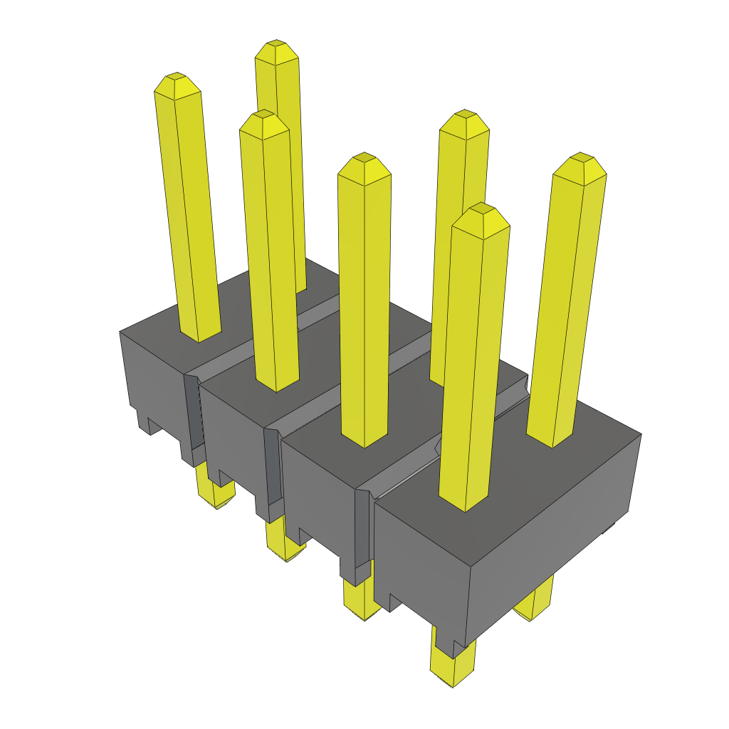 All Parts Connectors rugged connector TSW-104-07-G-D-004 by Samtec