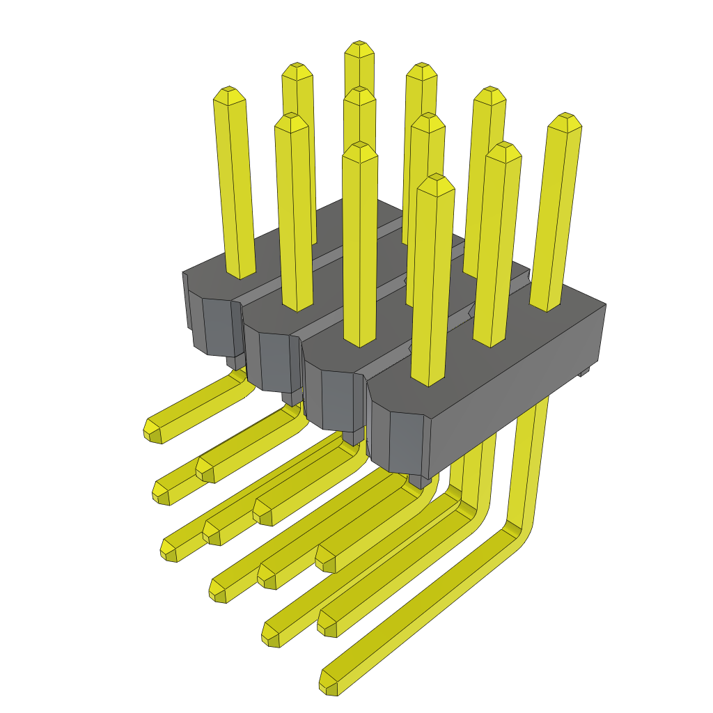 All Parts Connectors rugged connector TSW-104-08-T-T-RA by Samtec