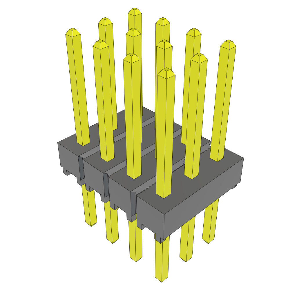 All Parts Connectors rugged connector TSW-104-25-L-T by Samtec