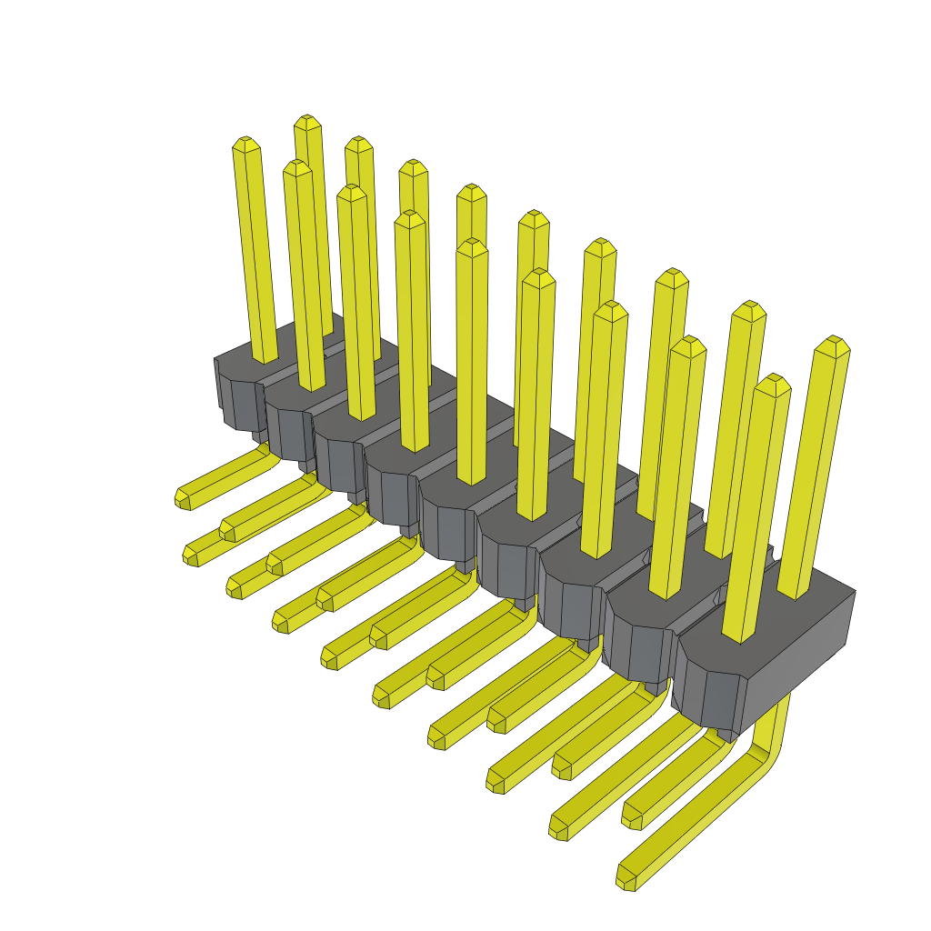 All Parts Connectors rugged connector TSW-109-25-L-D-RA by Samtec