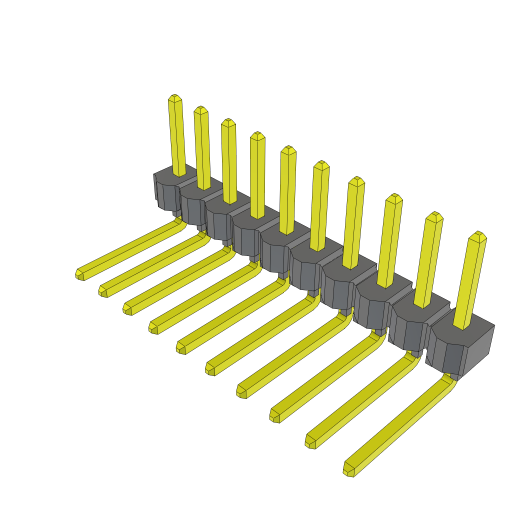 All Parts Connectors rugged connector TSW-110-09-S-S-RA by Samtec