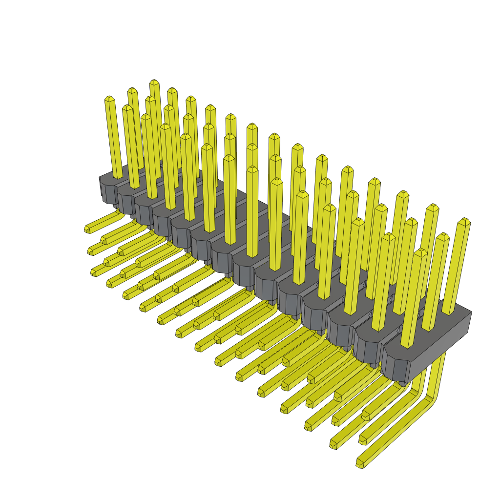 All Parts Connectors rugged connector TSW-114-25-S-T-RA by Samtec