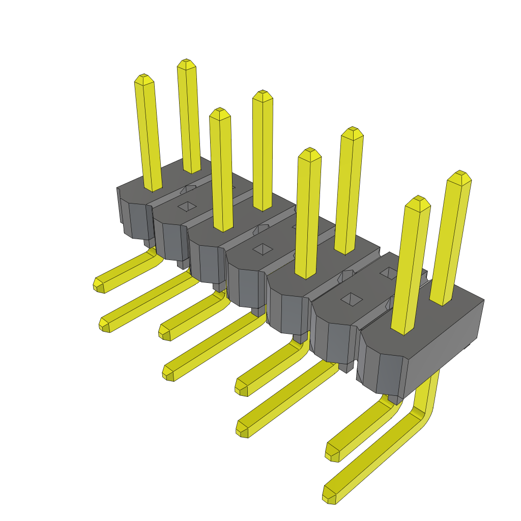 All Parts Connectors rugged connector TSW-204-08-S-D-RA by Samtec
