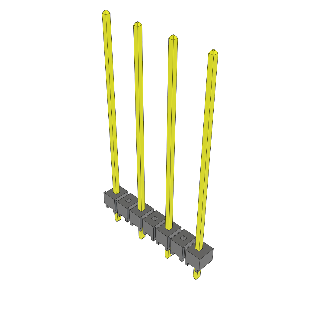 All Parts Connectors rugged connector TSW-204-20-T-S by Samtec