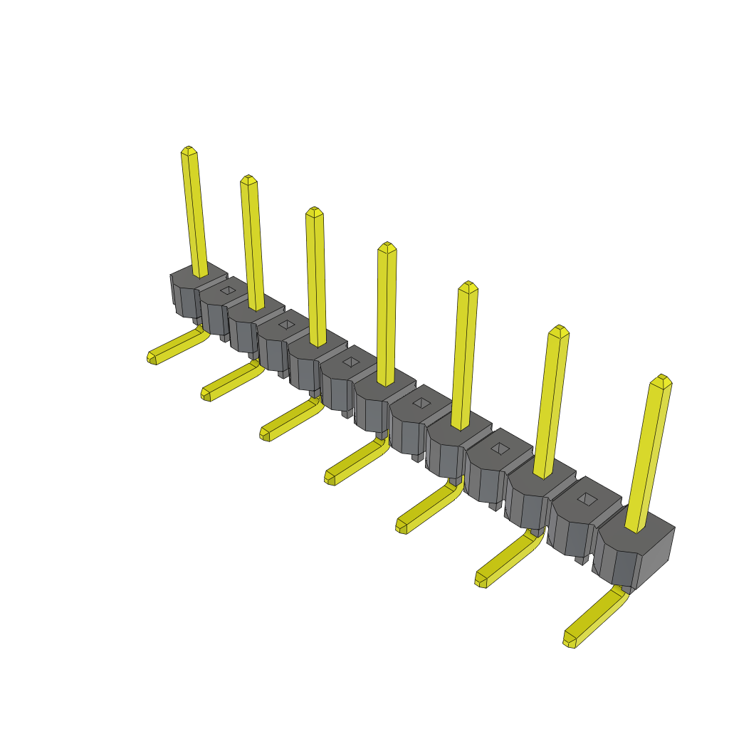 All Parts Connectors rugged connector TSW-207-25-T-S-RA by Samtec
