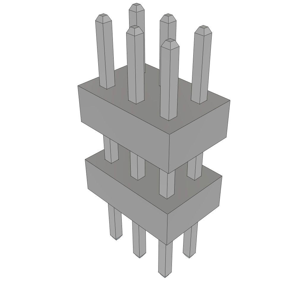 All Parts Connectors Backplane Connectors Hard Metric Connectors TW-03-03-T-D-250-150 by Samtec