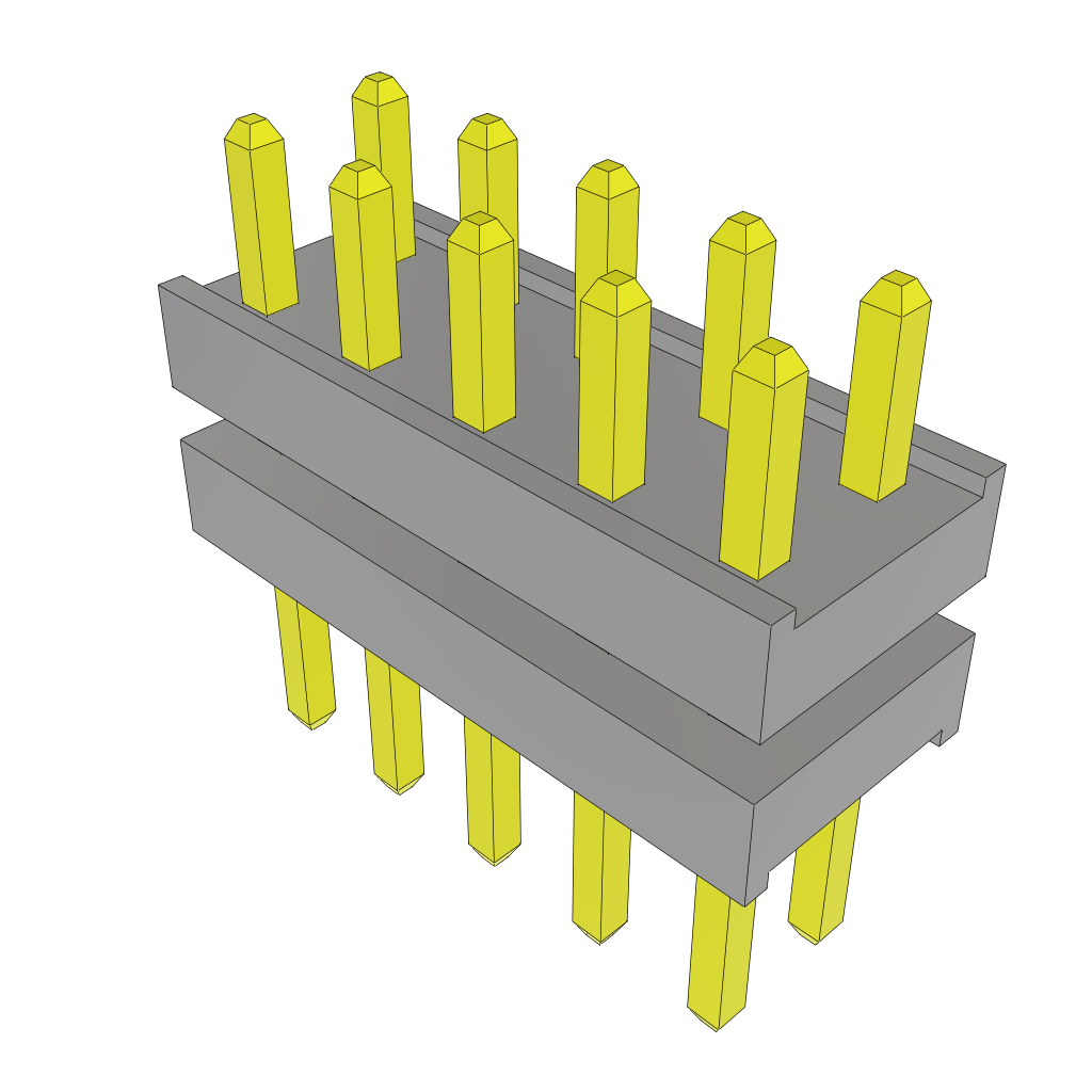 All Parts Connectors Backplane Connectors Hard Metric Connectors TW-05-02-G-D-150-140 by Samtec
