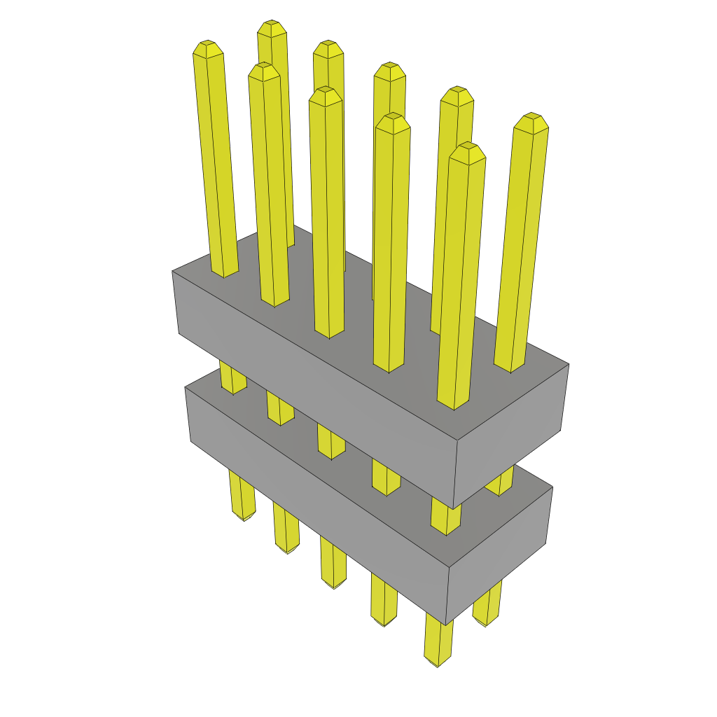 All Parts Connectors Backplane Connectors Hard Metric Connectors TW-05-05-G-D-230-120 by Samtec