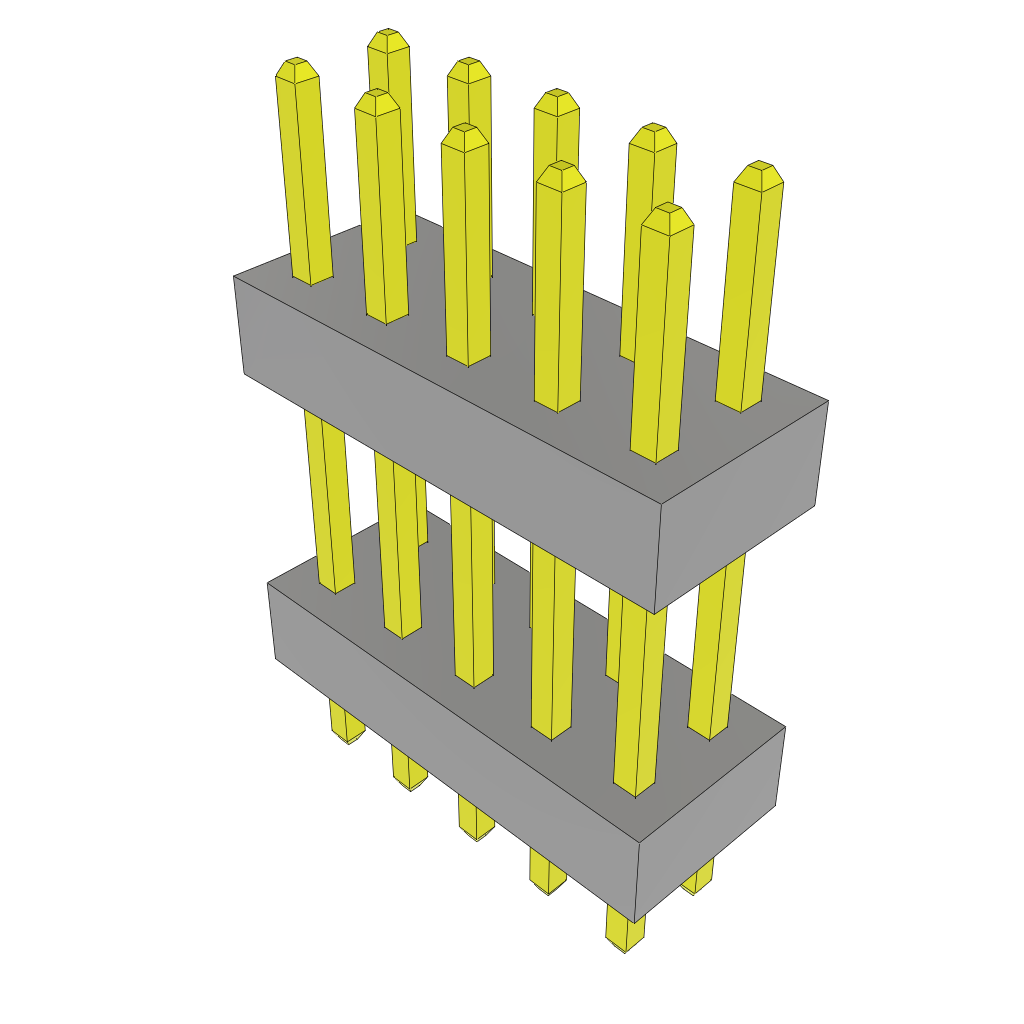All Parts Connectors Backplane Connectors Hard Metric Connectors TW-05-05-G-D-350-122 by Samtec