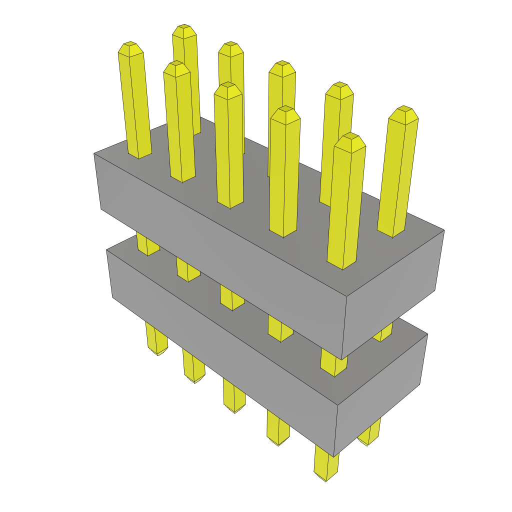 All Parts Connectors Backplane Connectors Hard Metric Connectors TW-05-09-F-D-220-100 by Samtec