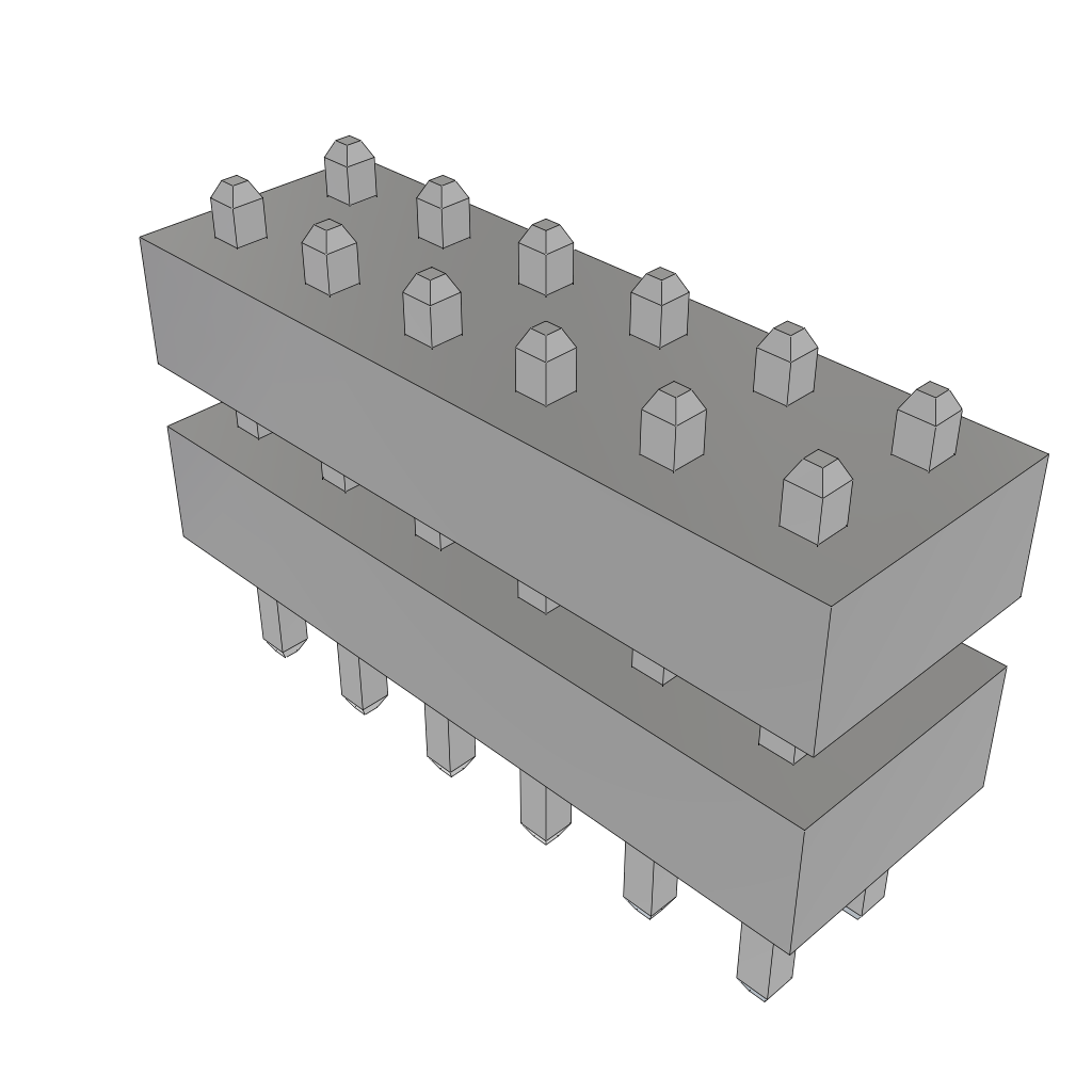 All Parts Connectors Backplane Connectors Hard Metric Connectors TW-06-01-T-D-200-062 by Samtec