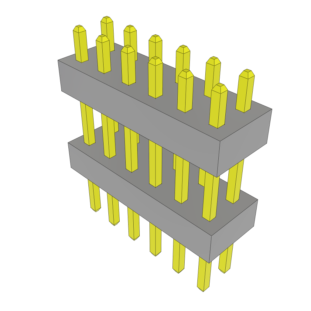 All Parts Connectors Backplane Connectors Hard Metric Connectors TW-06-03-G-D-287-150 by Samtec