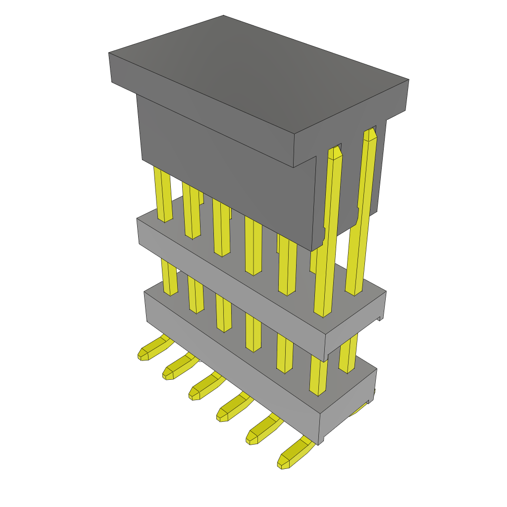 All Parts Connectors Backplane Connectors Hard Metric Connectors TW-06-06-F-D-456-SM-A-P-TR by Samtec