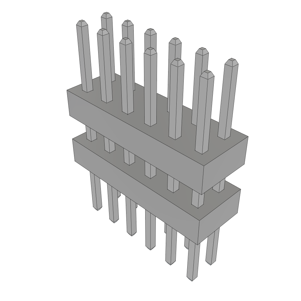All Parts Connectors Backplane Connectors Hard Metric Connectors TW-06-10-T-D-235-190 by Samtec