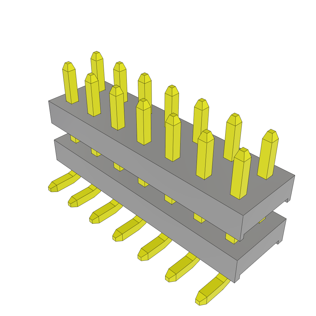 All Parts Connectors Backplane Connectors Hard Metric Connectors TW-07-02-L-D-215-SM by Samtec