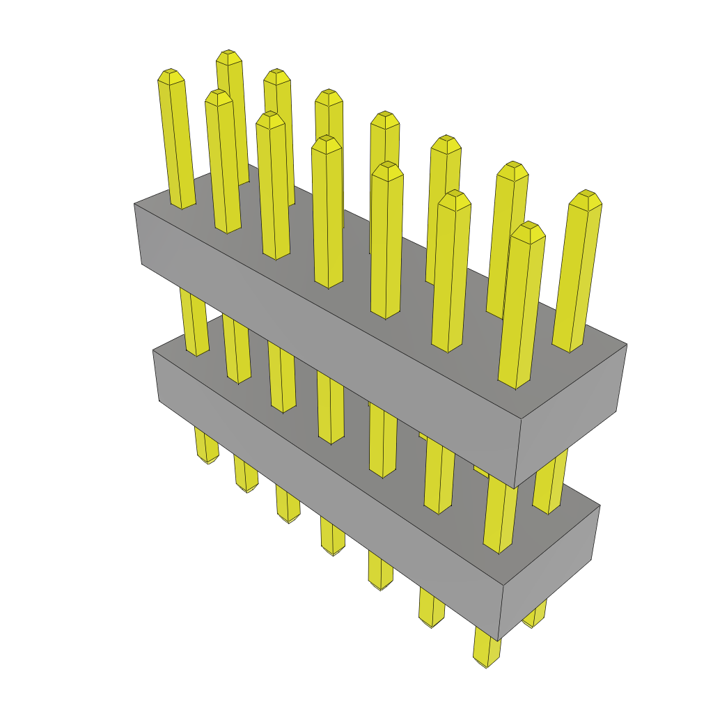All Parts Connectors Backplane Connectors Hard Metric Connectors TW-07-03-L-D-280-100 by Samtec