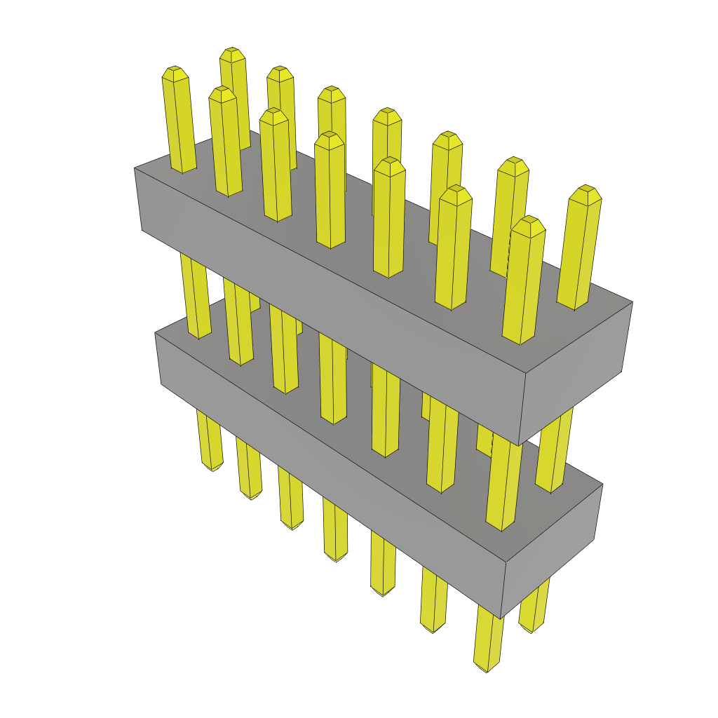 All Parts Connectors Backplane Connectors Hard Metric Connectors TW-07-04-L-D-300-140 by Samtec