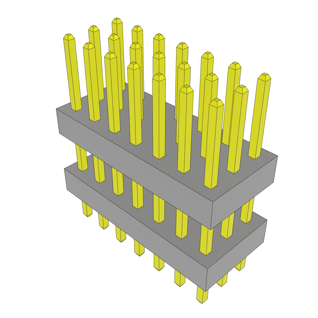 All Parts Connectors Backplane Connectors Hard Metric Connectors TW-07-05-L-T-280-105 by Samtec