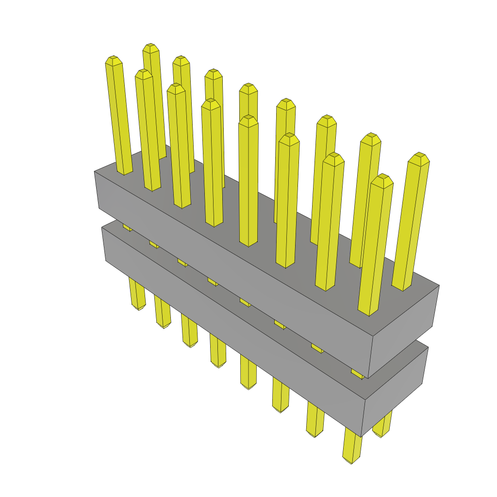 All Parts Connectors Backplane Connectors Hard Metric Connectors TW-08-03-S-D-200-120 by Samtec