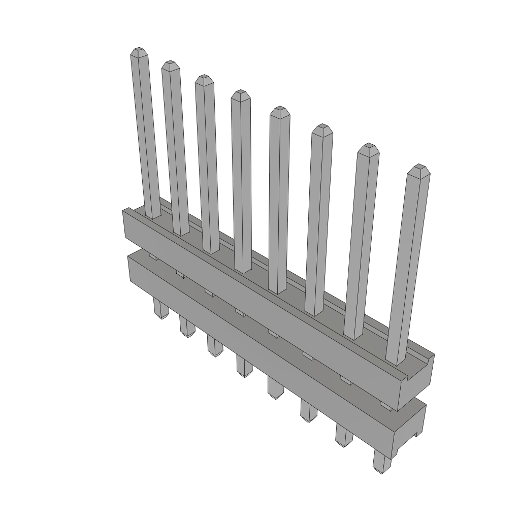 All Parts Connectors Backplane Connectors Hard Metric Connectors TW-08-04-T-S-160-090 by Samtec