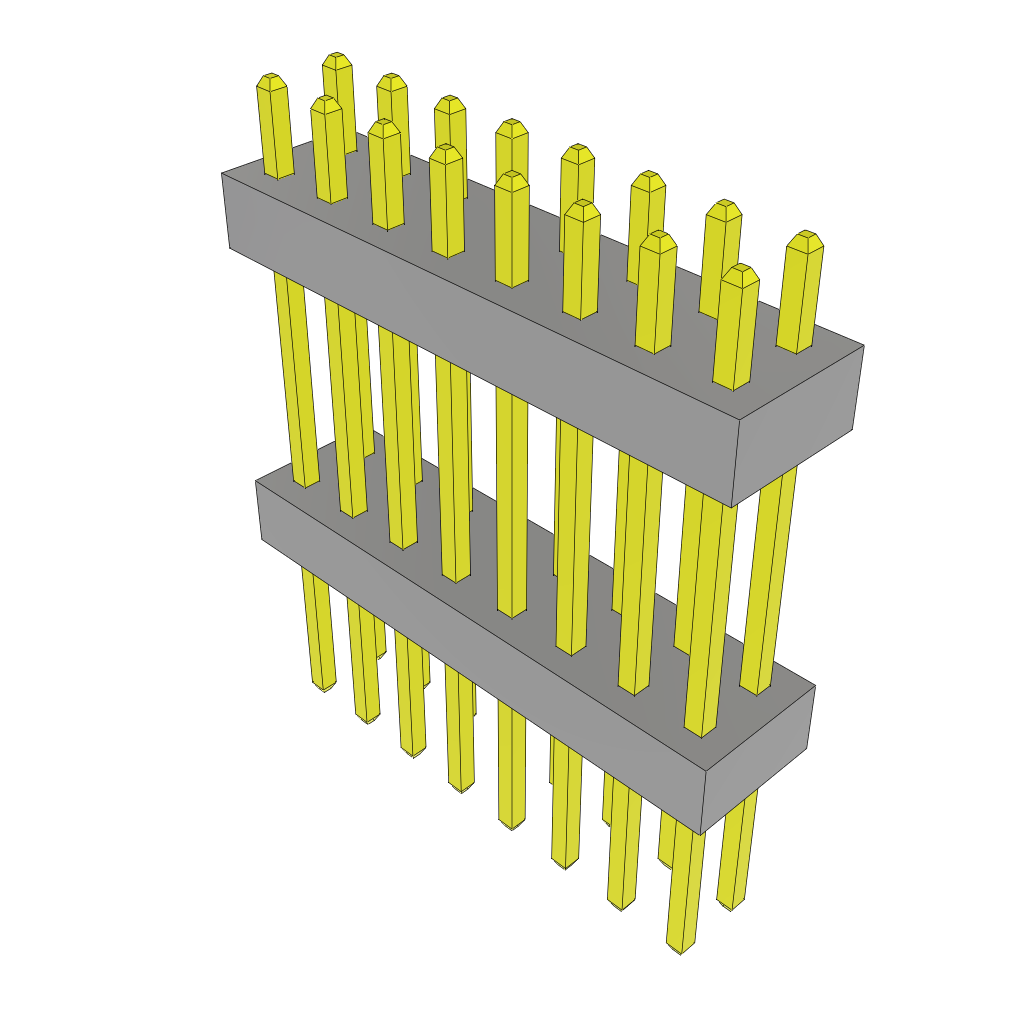 All Parts Connectors Backplane Connectors Hard Metric Connectors TW-08-07-G-D-435-220 by Samtec