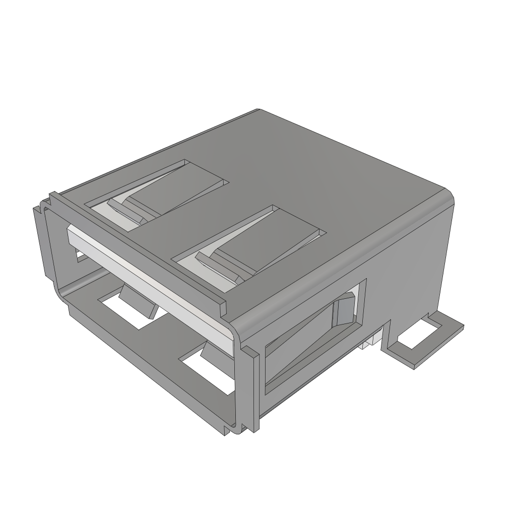 All Parts Connectors USB-A-S-S-W-SM2-R-TR by Samtec