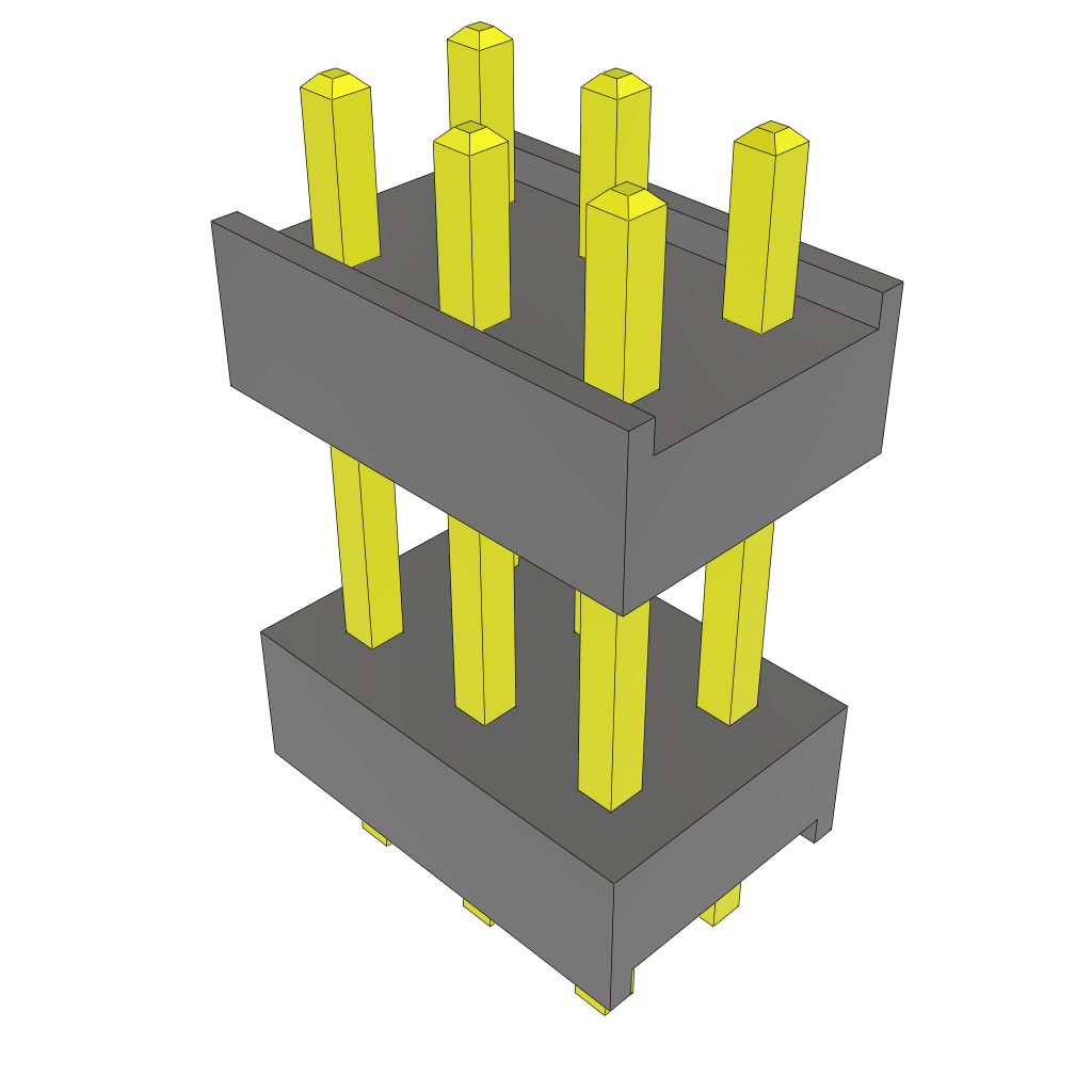 All Parts Connectors Backplane Connectors Hard Metric Connectors ZW-03-08-T-D-375-075 by Samtec