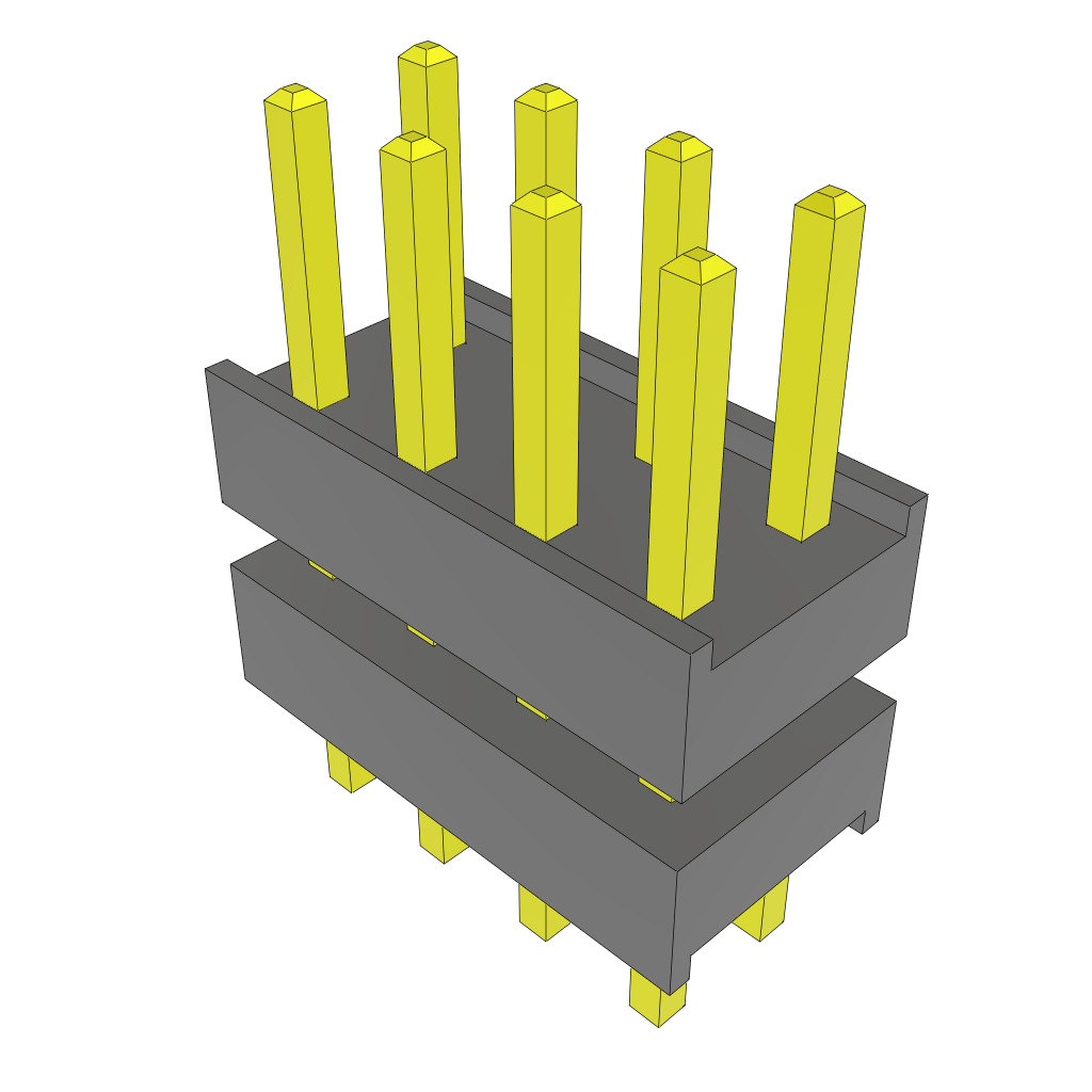 All Parts Connectors Backplane Connectors Hard Metric Connectors ZW-04-08-T-D-250-100 by Samtec