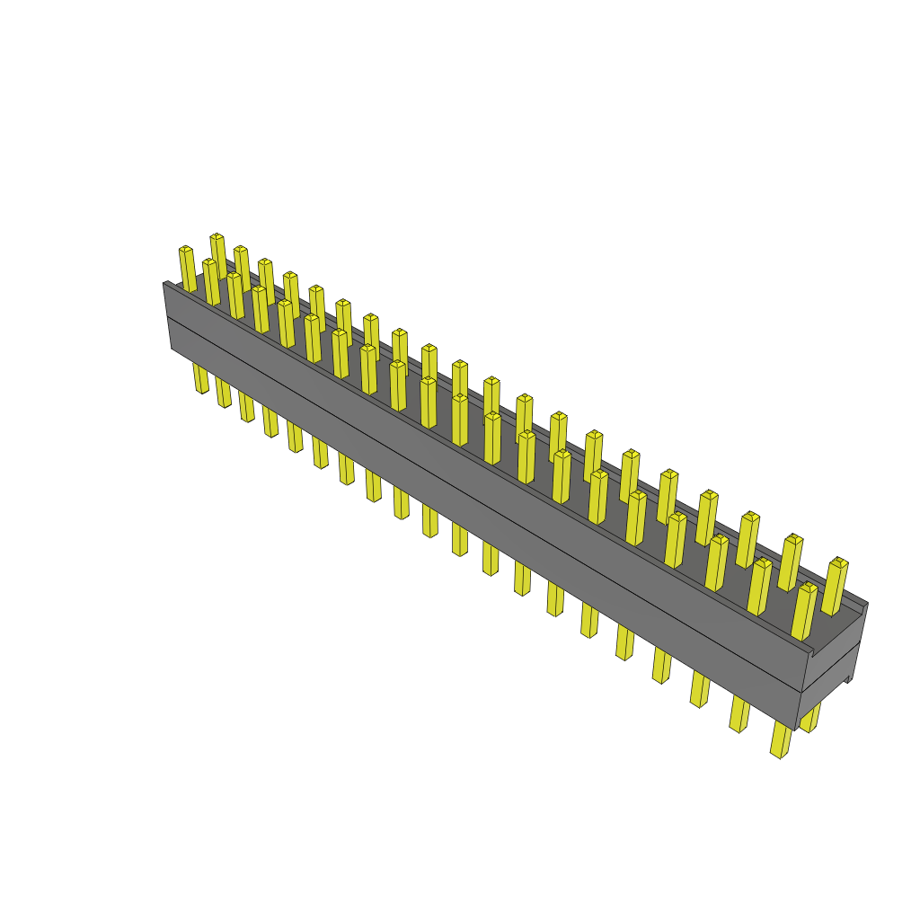 All Parts Connectors Backplane Connectors Hard Metric Connectors ZW-20-16-S-D-200-140 by Samtec