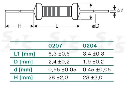 All Parts Passive Components Resistors Through-Hole Resistors MF0207FTE52-200K by Yageo