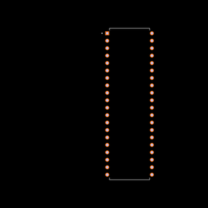PIC16C64A-10I/P Footprint
