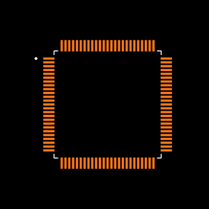 TMS320C203PZ Footprint