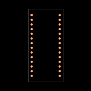 DS1225Y-200IND+ Footprint