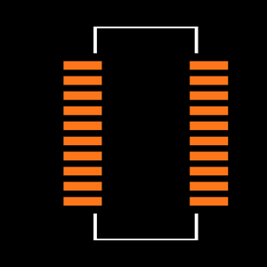 MAX1029BCEP+ Footprint