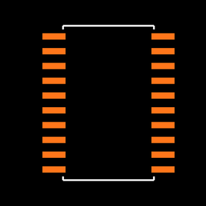 MAX506BCWP+ Footprint