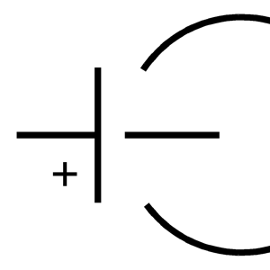 25TZV470M10X10.5 Symbol