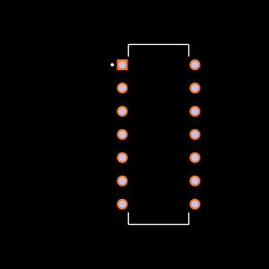 74ACT11074N Footprint