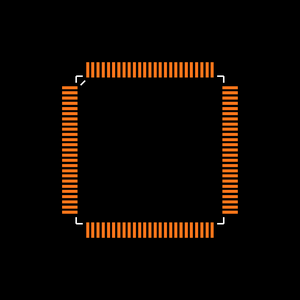 LM3S2110-IQC25-A2T Footprint