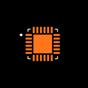 MAX17075GTG/V+ Footprint