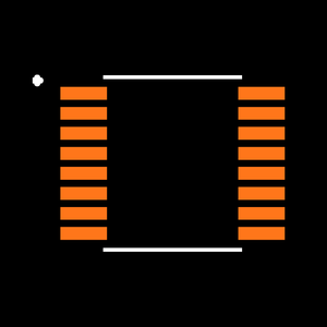 MAX221EUE+T Footprint