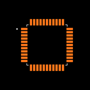 PIC16C64A-04/P Footprint