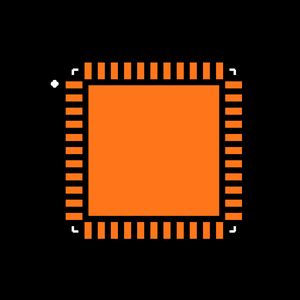 PIC16LF1934-I/ML Footprint