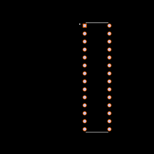 PIC16LF726-I/SP Footprint