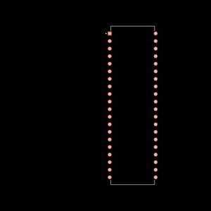 PIC16LF727-I/P Footprint