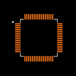 PIC18F6722T-I/PT Footprint