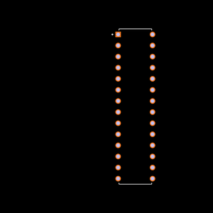 PIC18LF2553-I/SP Footprint