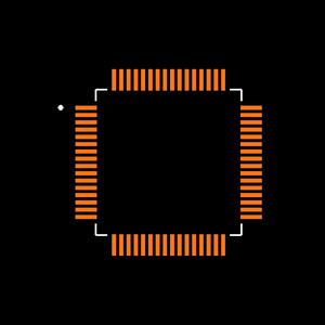PIC18LF6627-I/PT Footprint