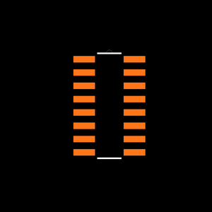 SN74ALS157AN Footprint