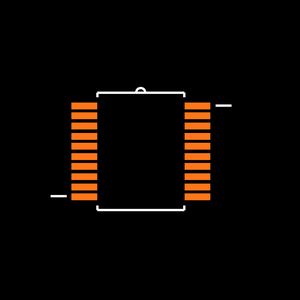 TLC1543QDBR Footprint
